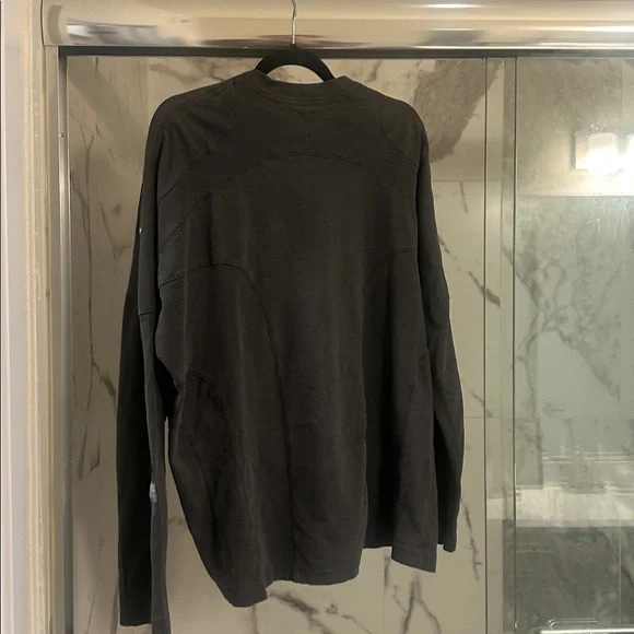 JOAH BROWN Vintage Panel Oversize LS Charcoal Necklace Shirt XS NWT - Picture 12 of 16